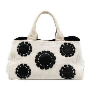 Pre-Loved Prada Canvas Canapa Mistolino Tote